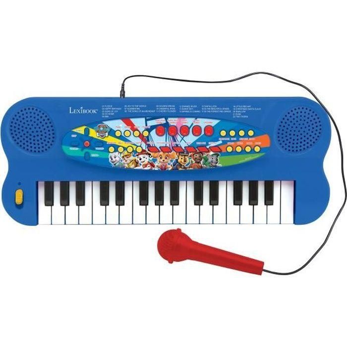 Teclado musical electrónico con micrófono (32 teclas) Paw Patrol Teclado musical electrónico con micrófono (32 teclas) Paw Patrol