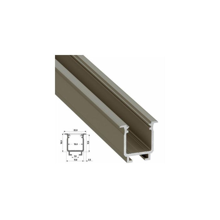 Perfíl Aluminio Tipo W 2,02M - Bruto 3