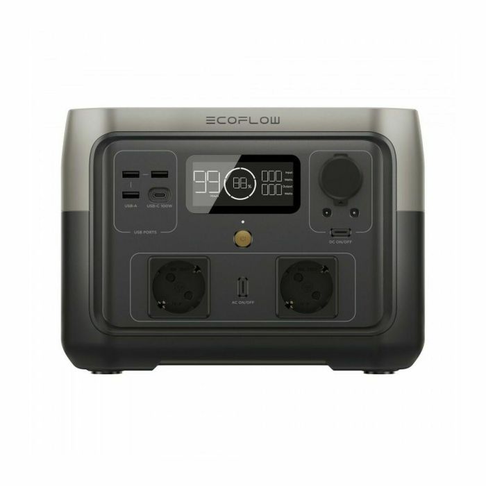 Ecoflow AUC4895251600781 Generador Eléctrico Portátil River 2 Max, 512 Wh, 500 W (Pico 1000 W), 2 Salidas CA