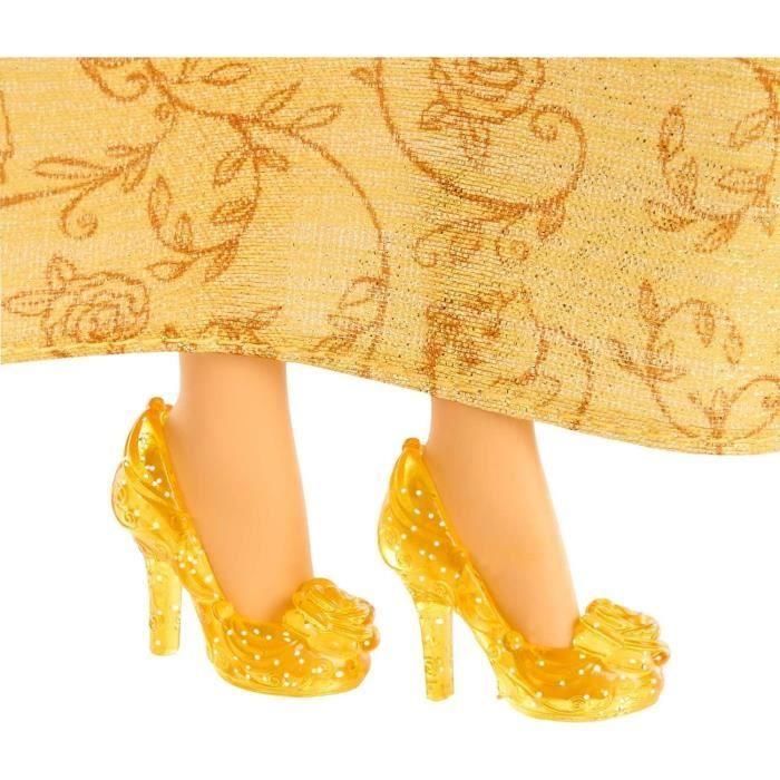 Mattel Hlw11 Muñeca Princesa Bella Disney La Bella y la Bestia Articulada Moda con Conjunto Brillante y Accesorios de Tiara y Zapatos 4