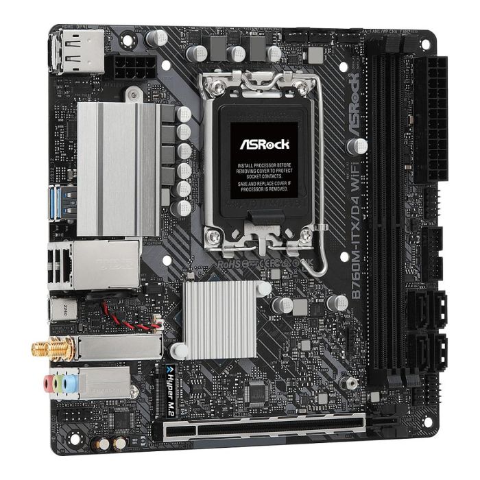 ASRock B760M ITX/D4 WiFi (1700) DDR4 Mini ITX Placa Base para PC