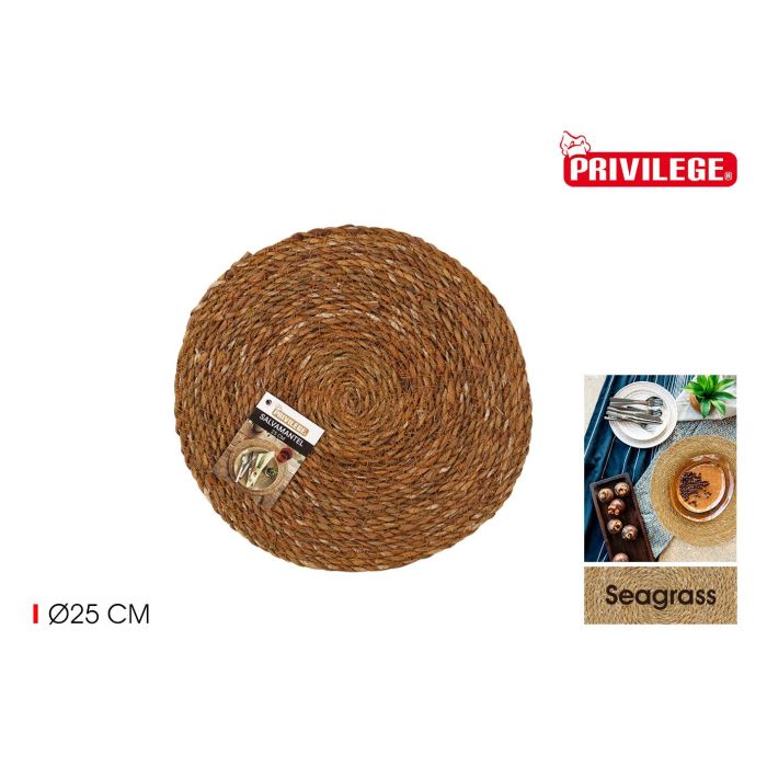 Privilege Salvamantel Seagrass Redondo 25 cm (36 Unidades) Privilege Salvamantel Seagrass Redondo 25 cm (36 Unidades)