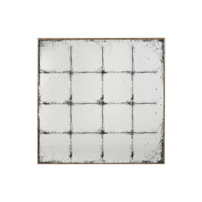 Espejo de pared Home ESPRIT Negro Dorado Vintage Ventana 80 x 4 x 80 cm