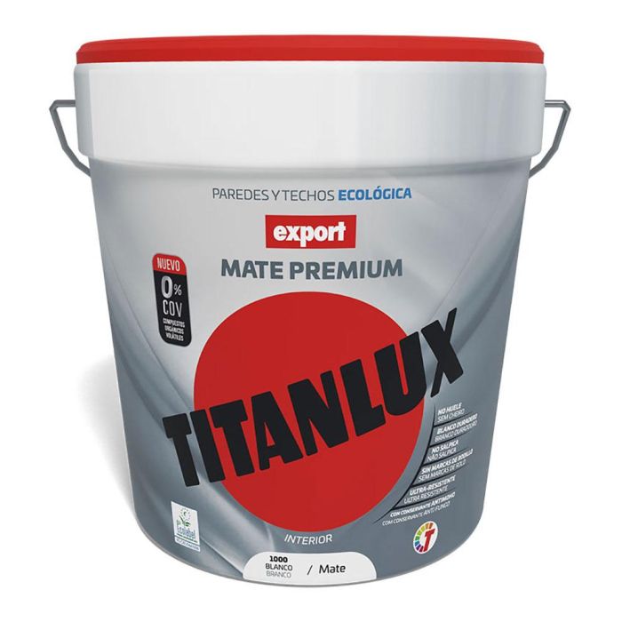Titan Pintura vinílica lavable Export blanco mate 4 l f31110004 - Titanlux 0 Titan Pintura vinílica lavable Export blanco mate 4 l f31110004 - Titanlux 0