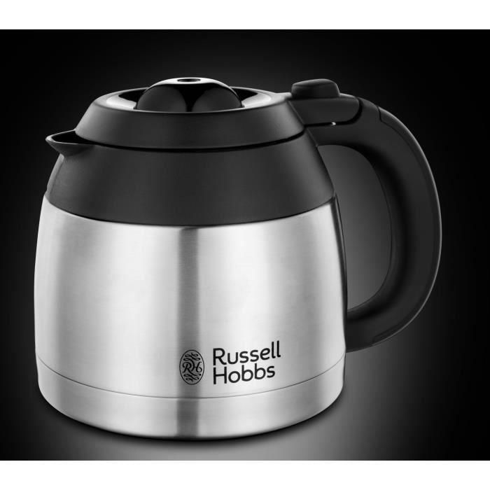 Russell Hobbs 24020-56 Cafetera de filtro isotérmica 12 Tazas, 1000 W, Tecnología WhirlTech para máximo aroma y sabor, Acero cepillado 1