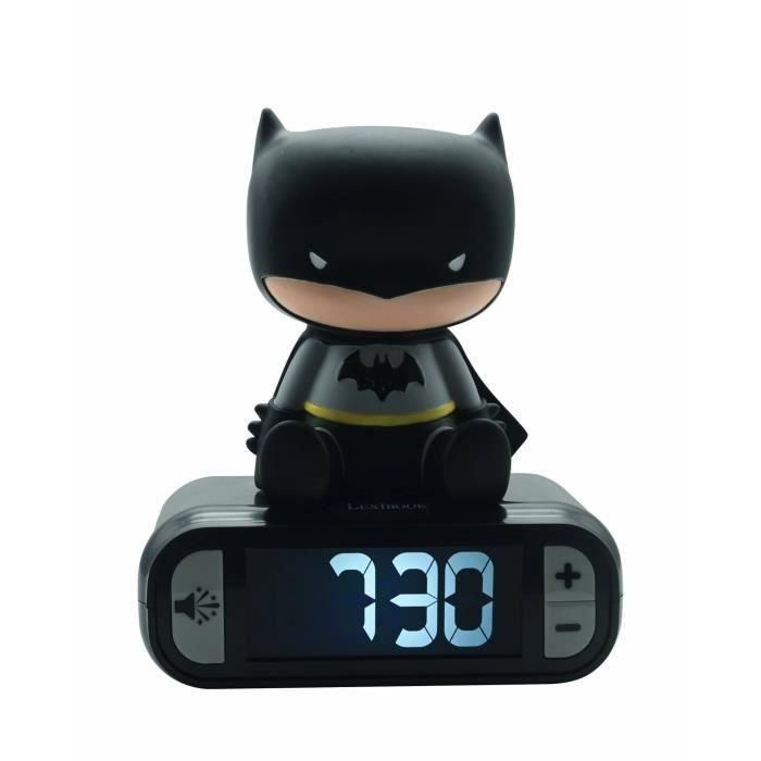 BATMAN - Despertador digital con luz nocturna 3D y efectos de sonido - LEXIBOOK