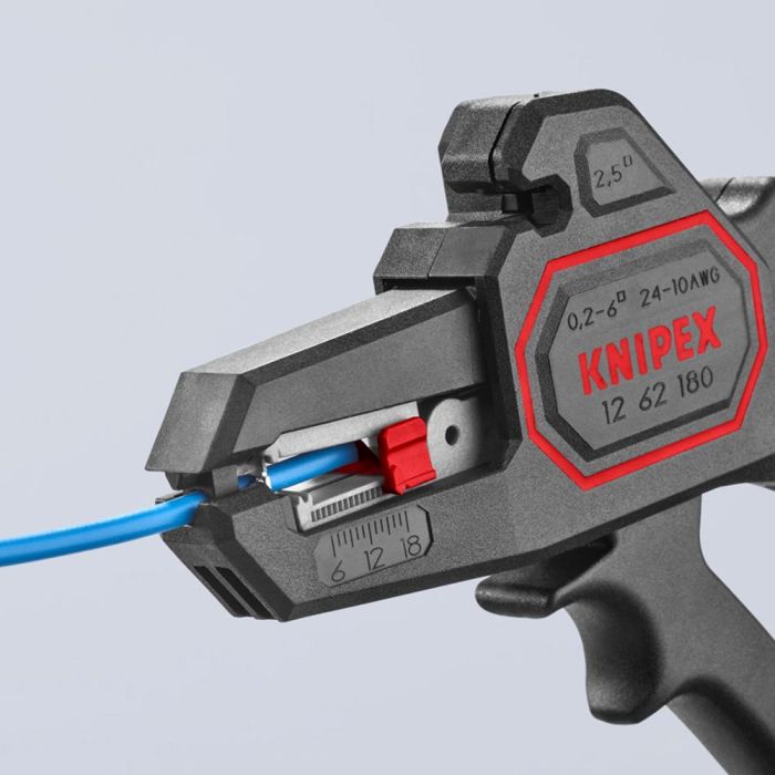 Knipex 1262180sb Alicate pelacables automático autoajustable 180x75x21mm para cables 0,2 a 6 mm² 5 Knipex 1262180sb Alicate pelacables automático autoajustable 180x75x21mm para cables 0,2 a 6 mm² 5