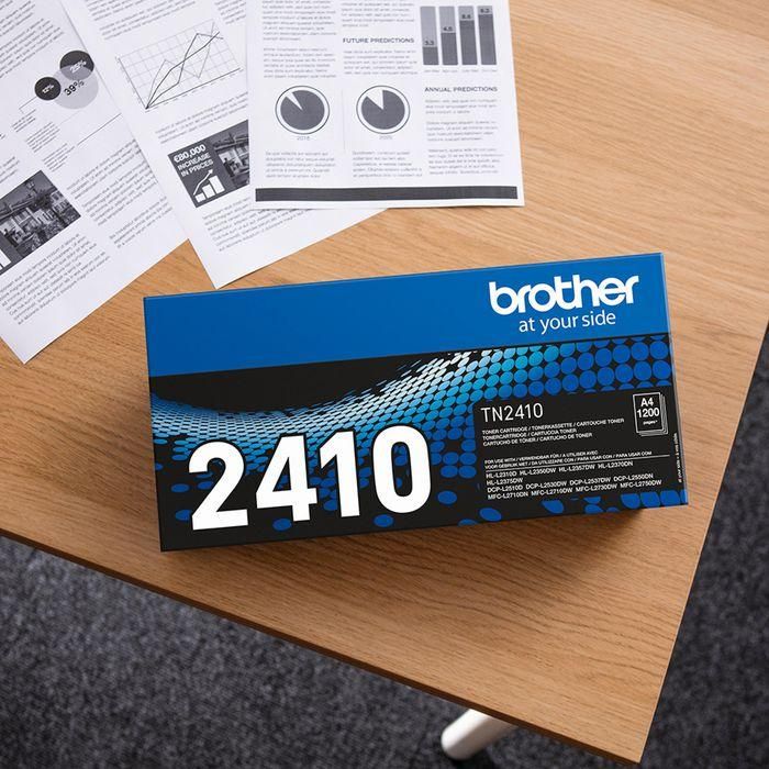 Brother Brother TN-2410 Black Toner Cartridge. Prints up to 1,200 pages. 8 Brother Brother TN-2410 Black Toner Cartridge. Prints up to 1,200 pages. 8