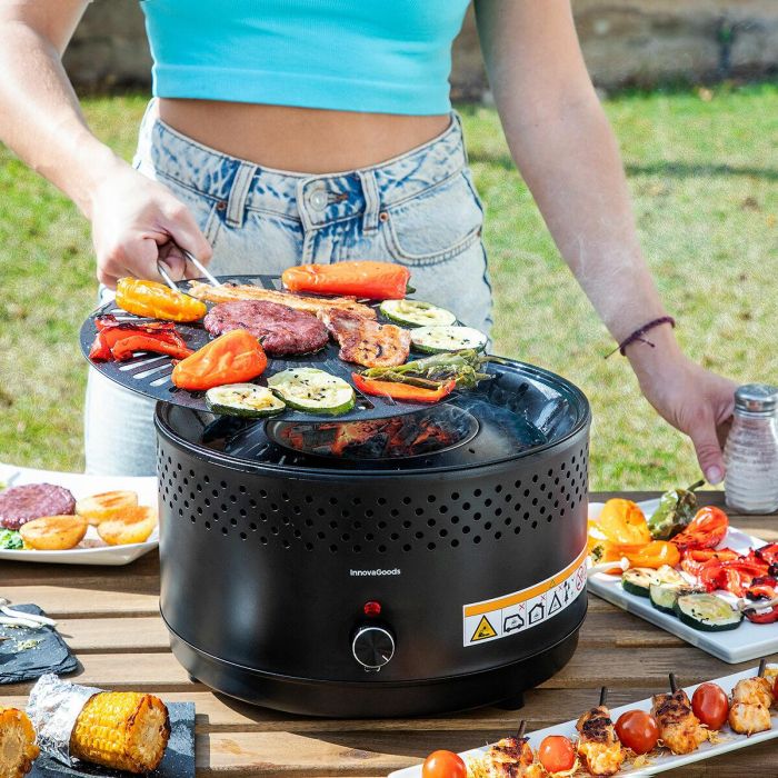 Barbacoa de Carbón sin Humo Portátil CleanQ InnovaGoods Barbacoa de Carbón sin Humo Portátil CleanQ InnovaGoods