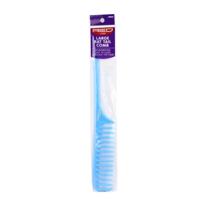 Red Kiss Peine Large Rat Tail Comb Asst Color