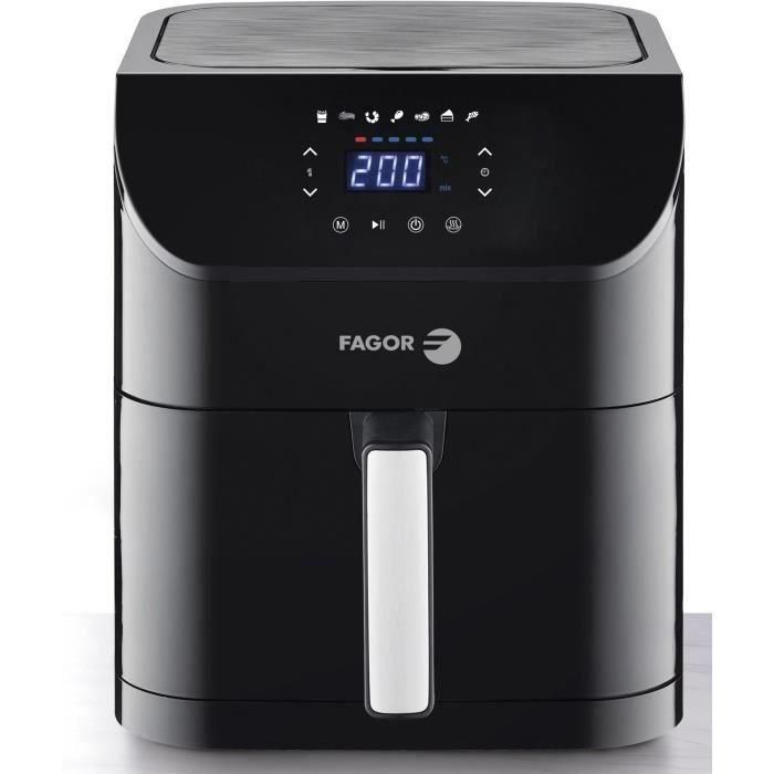 Freidora sin aceite - FAGOR - Airfryer XL - 8L - 1800 W - Pantalla táctil - 7 preprogramaciones de cocción - Temporizador - Negra 1 Freidora sin aceite - FAGOR - Airfryer XL - 8L - 1800 W - Pantalla táctil - 7 preprogramaciones de cocción - Temporizador - Negra 1