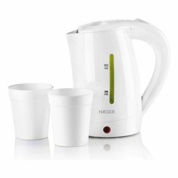 Hervidor Haeger EK-10W.015A- Blanco 1100 W Plástico 500 ml