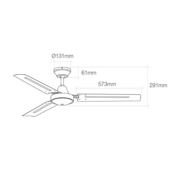 Edm Ventilador de Techo Industrial, Ø140cm, 3 Aspas, 5 Velocidades, Blanco 1 Edm Ventilador de Techo Industrial, Ø140cm, 3 Aspas, 5 Velocidades, Blanco 1