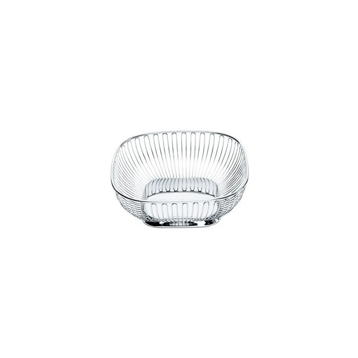 Alessi Cesto Cuadrado de Alambre Acero Inoxidable 18/10 para Frutas o Dulces