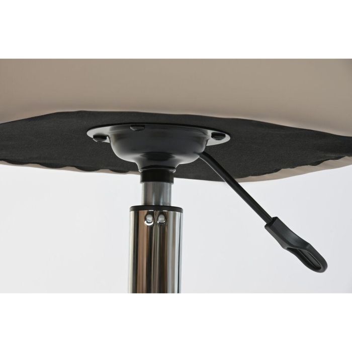 DKD Home Decor Silla de Oficina Home Office Beige con Ruedas PU y Metal 59 x 83 x 59 cm 2