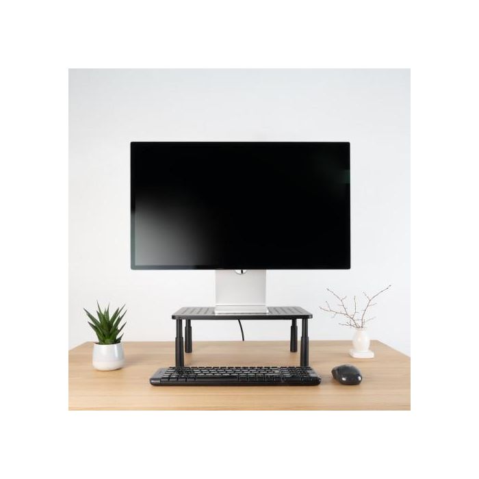 Tooq Soporte Elevador Multiusos TQMR086 para Monitor/Portátil, Negro, hasta 20kg 2