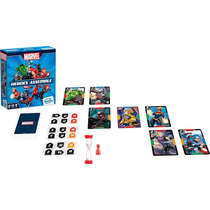 SHUFFLE Juego de Mesa Vengadores Marvel Edición Shuffle para 2-4 Jugadores, Edad +8 años