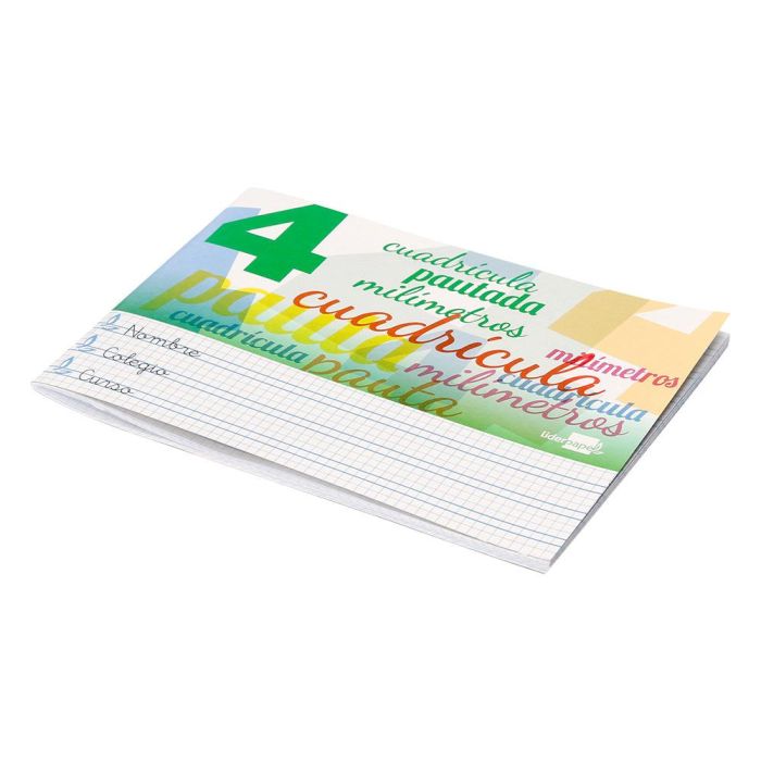 Libreta Liderpapel Pautaguia Tapa Cartoncillo 32 Hojas Din A5 70 gr Cuadriculado Pautado 4 mm Apaisado Con Margen 10 unidades 5