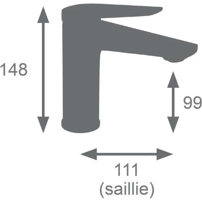 Edouard Rousseau EDO3047404062682 Mezclador de lavabo BRILLO Latón cepillado 1