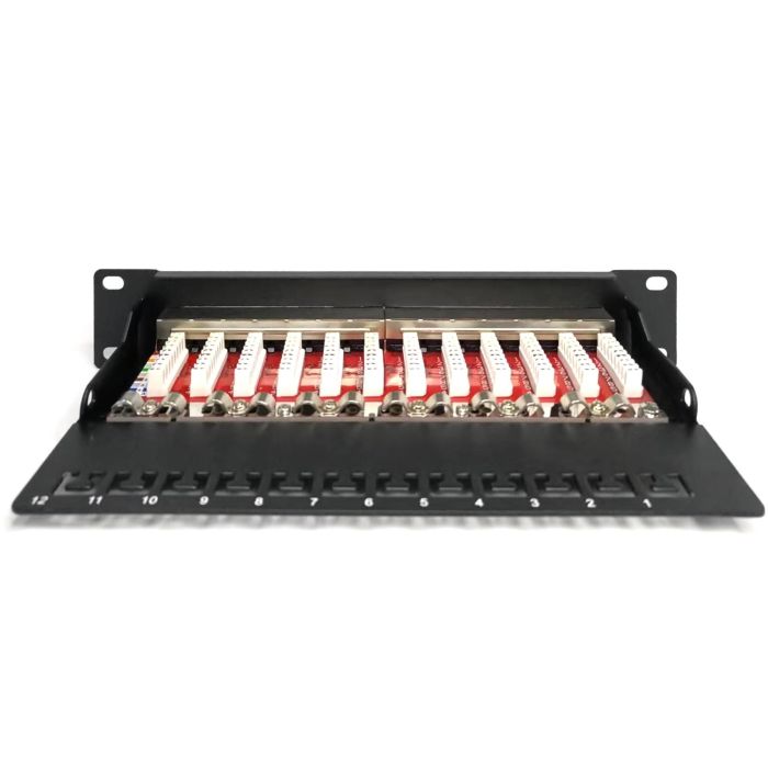 DIGITUS Cat.6A Patch Panel. geschirmt. 12-Port. 10".schwarz 3