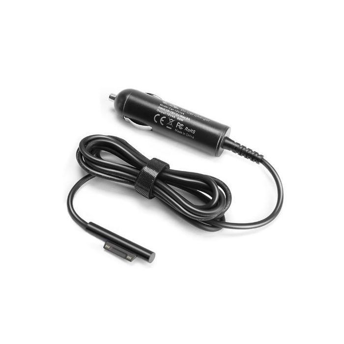 CoreParts Adaptador de Coche para MS Surface 60W 15V 4A Thin SP compatible con Surface Pro 9/8/X/7/6/5/4/3, Surface Laptop, Studio y Book