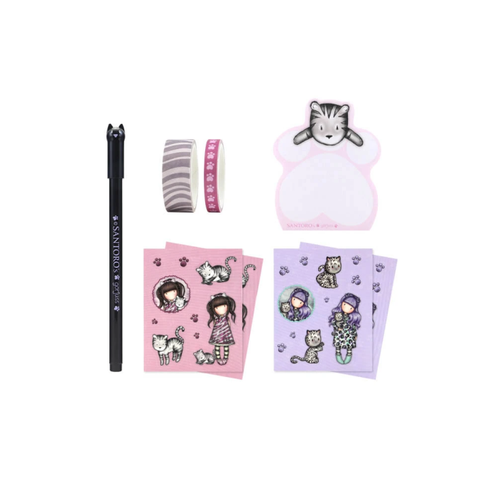 Set de Papelería Gorjuss Ruby wild Rosa Gris 1 Set de Papelería Gorjuss Ruby wild Rosa Gris 1