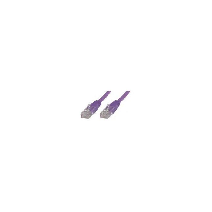 MicroConnect Cable de red CAT6 F/UTP Apantallado, 2m, Morado para Router, Módem, Switch - Antirruido EMI, Alta Velocidad