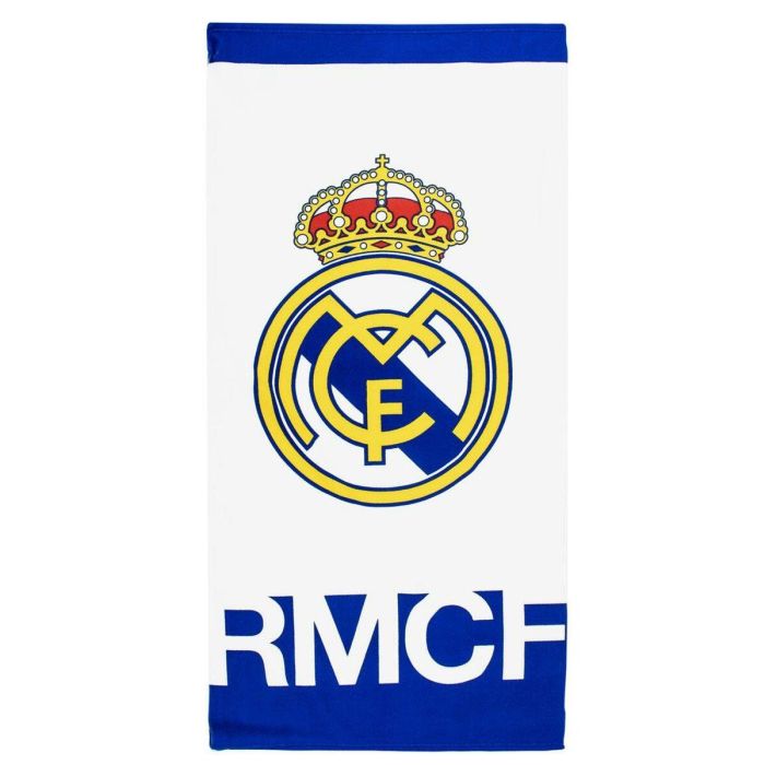 Cerdá Toalla de Microfibra Real Madrid, Medidas 70x140 cm, Color Azul, Ideal para Niños a Partir de 3 Años