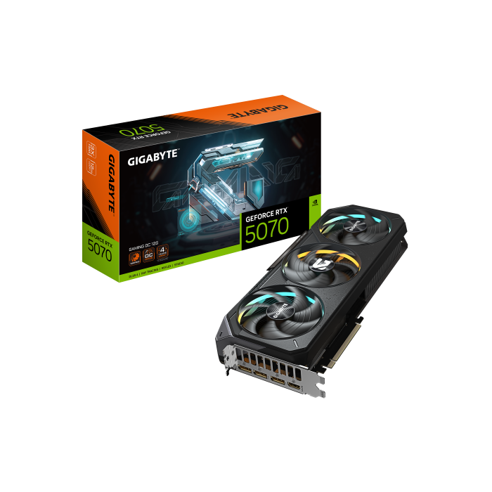 GIGABYTE GeForce RTX 5070 GAMING OC 12G Tarjeta Gráfica - 12GB GDDR7, PCI-E 5.0, NVIDIA DLSS 4, Ref. 9VN5070GO-00-G10 GIGABYTE GeForce RTX 5070 GAMING OC 12G Tarjeta Gráfica - 12GB GDDR7, PCI-E 5.0, NVIDIA DLSS 4, Ref. 9VN5070GO-00-G10