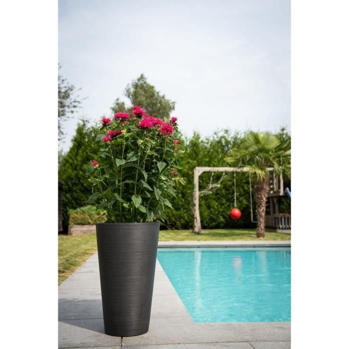 Maceta alta para flores - GARDEN ID - Green Care Sense Tall Black-Anthr. - 55 cm - Garantía de 10 años - 100% reciclado - Resistencia a los rayos UV y al gel 4 Maceta alta para flores - GARDEN ID - Green Care Sense Tall Black-Anthr. - 55 cm - Garantía de 10 años - 100% reciclado - Resistencia a los rayos UV y al gel 4