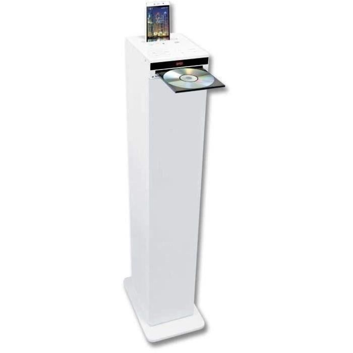 Torre de sonido Bluetooth INOVALLEY HP32-CD-W - Reproductor de CD - Blanco Torre de sonido Bluetooth INOVALLEY HP32-CD-W - Reproductor de CD - Blanco