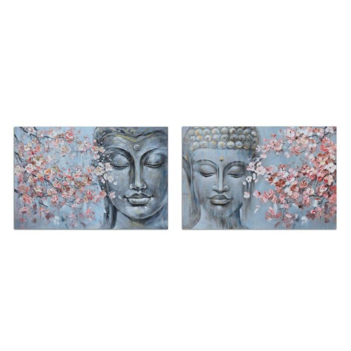 Lienzo DKD Home Decor 120 x 2,8 x 80 cm Buda Oriental (2 Unidades) Lienzo DKD Home Decor 120 x 2,8 x 80 cm Buda Oriental (2 Unidades)