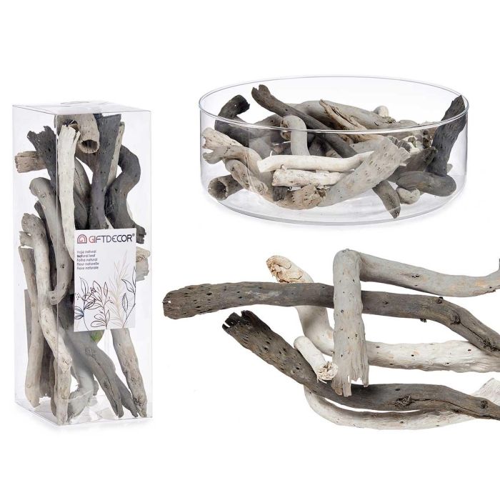 Bolsa Troncos Madera Natural Giftdecor 9x27x9 cm - Gris (12 Unidades) Bolsa Troncos Madera Natural Giftdecor 9x27x9 cm - Gris (12 Unidades)