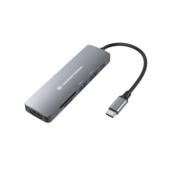 Conceptronic Adaptador Usb-C 6En1 Hdmi-Usb-C Usb 3.0 Lector Sd Conceptronic Adaptador Usb-C 6En1 Hdmi-Usb-C Usb 3.0 Lector Sd