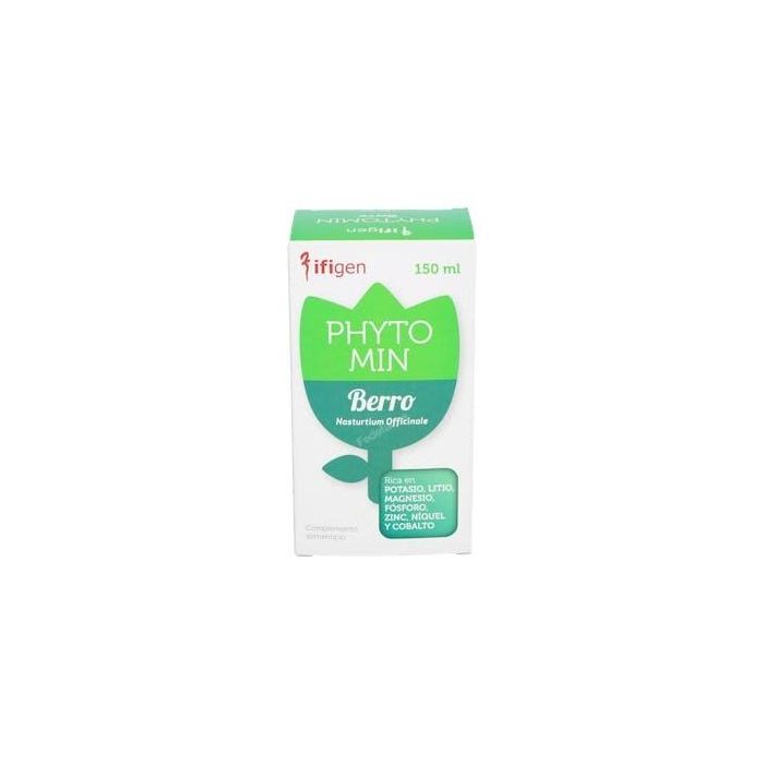 IFIGEN Phyto-Min Berro 150ml - Depurativo y Diurético, Rico en Potasio, Litio, Magnesio, Fósforo, Zinc, Níquel y Cobalto