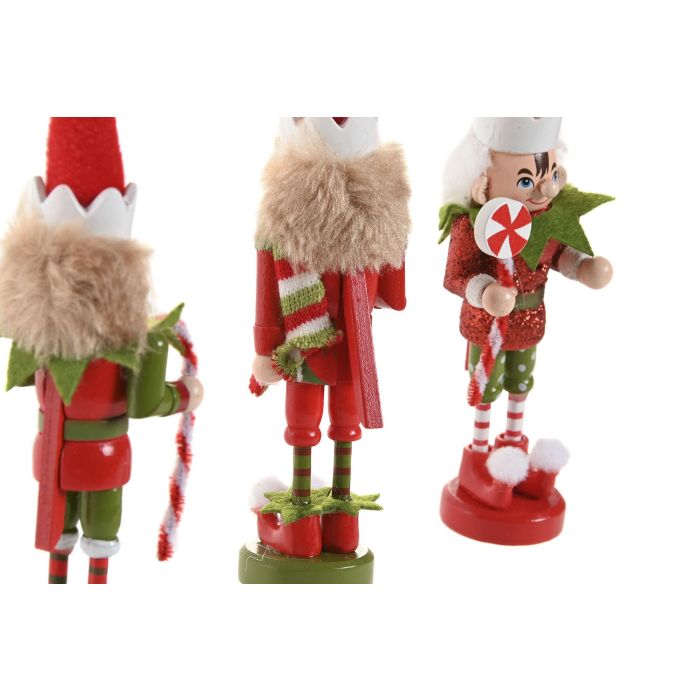Decoracion Colgante Navidad Tradicional DKD Home Decor Multicolor 8 x 12.5 x 8 cm Set de 3 (4 Unidades) 3