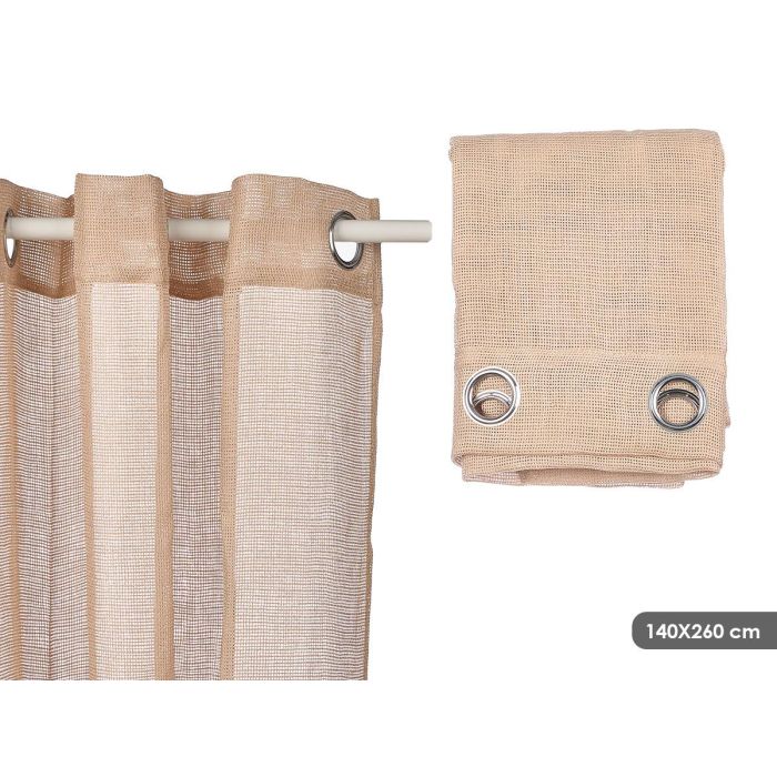 Giftdecor Cortina Beige Relieve en Tela de Poliéster, 24x5x36 cm, Cortina 140x260 cm (6 Unidades) Giftdecor Cortina Beige Relieve en Tela de Poliéster, 24x5x36 cm, Cortina 140x260 cm (6 Unidades)