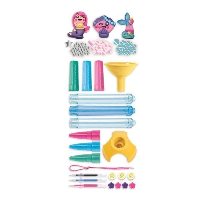 Clementoni 18131 Mini Laboratorios de Bolígrafos Sirenas - Kit para Montar y Personalizar 3 Bolígrafos con 4 Tintas de Colores 3