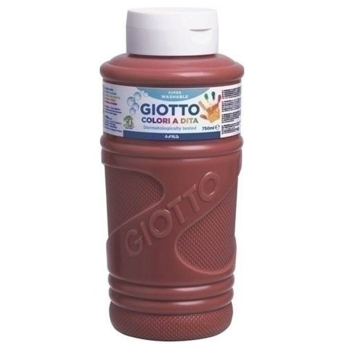 Pintura de Dedos Giotto Marrón 750 ml (6 Unidades) 1