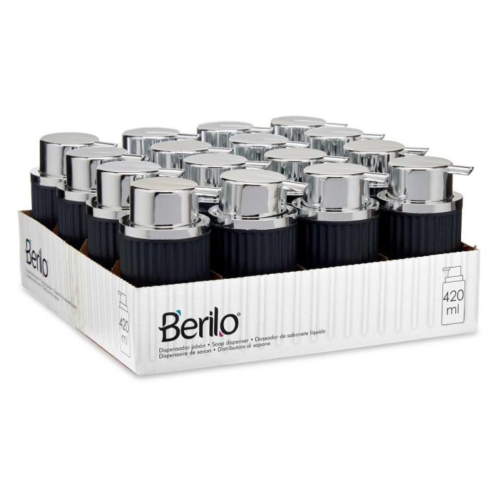 Dispensador Jabon Plastico 420Ml Antracita Berilo 7X14CM (32 Unidades) 2 Dispensador Jabon Plastico 420Ml Antracita Berilo 7X14CM (32 Unidades) 2