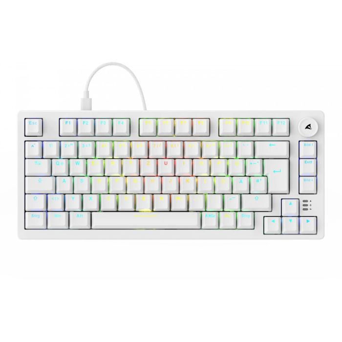 Sharkoon Gaming Tastatur Skiller SGK25 weiß DE 1