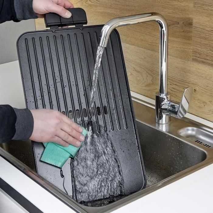 Plancha regulable hasta 230°C - SEVERIN PG8564 - Placa antiadherente extraíble - Grill eléctrico con recogegrasas - Negro 4 Plancha regulable hasta 230°C - SEVERIN PG8564 - Placa antiadherente extraíble - Grill eléctrico con recogegrasas - Negro 4