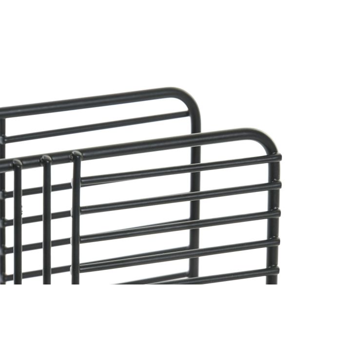 Servilletero Loft DKD Home Decor Negro 6.5 x 11.5 x 15.5 cm 2 Servilletero Loft DKD Home Decor Negro 6.5 x 11.5 x 15.5 cm 2