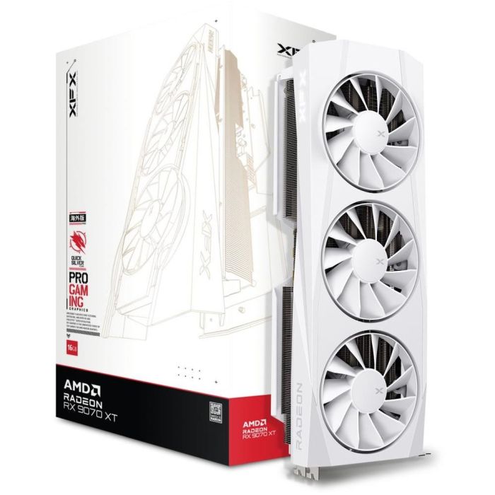 XFX RX 9070 XT 16GB GDDR6 3 Fan white Quicksilver Gaming 4
