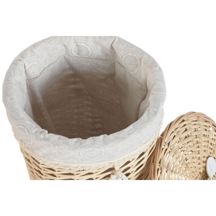 DKD Home Decor Cesta Ropa Boho Mimbre Natural 45 x 55 x 45 cm Set de 3 2