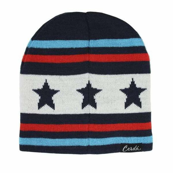 Cerdá Gorro de Punto Infantil para Niños, Avengers Capitán América, 100% Acrílico, Color Azul Marino (Navy Blue), de 3 a 12 años 4
