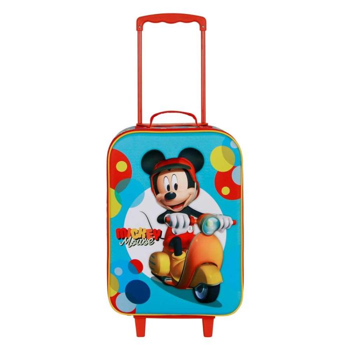 Maleta Trolley Soft 3D Scooter Disney Mickey Mouse Azul 1