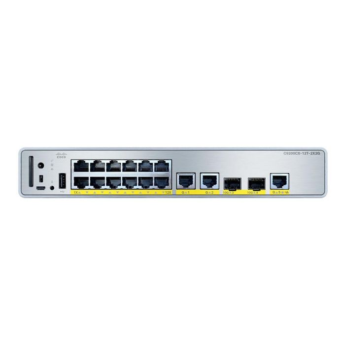 Cisco C9200CX-12T-2X2G-A Switch Compacto 12 Puertos Gigabit Ethernet PoE Montaje Rack Cisco C9200CX-12T-2X2G-A Switch Compacto 12 Puertos Gigabit Ethernet PoE Montaje Rack