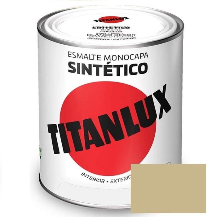 Titanlux 585 Esmalte Sintético Industrial Alquídico Beige 750 ml para Acero y Metales con Secado Rápido