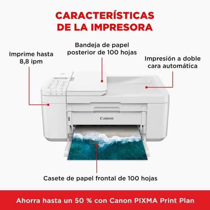 Multifunción Fotográfica Canon PIXMA TR4751i WiFi/ Fax/ Dúplex/ Blanca 2 Multifunción Fotográfica Canon PIXMA TR4751i WiFi/ Fax/ Dúplex/ Blanca 2